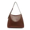 Bolsa de Ombro Grande de Grande Capacidade Retro Popular de Comércio Exterior para Mulheres Verão 2025 Simples Versátil Casual Roupa de Trabalho Tendência