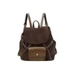 Mochila casual de cor sólida simples estilo japonês, leve e versátil, adequada para viagens, mochila pequena para mulheres