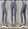 Calça Skinny de Tela, Leggings de Yoga Finas de Seda Gelo de Cintura Alta, Calças Shark para Alongar as Pernas para Mulheres, Respiráveis de Verão com Estampa de Letras