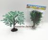 Plástico verde pequena árvore brinquedo cena adereços decoração DIY pequenos ramos de árvore e folhas altura removível 9 cm
