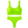Conjunto de sujetador tipo tanga con espalda descubierta y forma de U para mujer, estilo triangular, sin aros de acero, para yoga, deportivo, 669