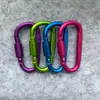 Mosquetón Colorido Exterior en Forma de D Conector Multifuncional de Colgado Rápido Accesorios de Gancho Engrosado de Aleación de Aluminio para Mochila
