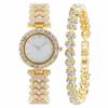 Spot Watch Internet Celebrity Cross-border TikTok Explosões Simple Digital Small Dial Women's Diamond Pulseira de Quartzo Watch para estudantes