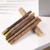 Brinquedo de Madeira Crua Matatabi para Dentição de Gatos Vara Dental Matatabi Vara Teaser de Catnip Vara de Mastigar de Ráfia