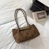 Bolsa de lona Shuai Mi Jia estilo coreano, nicho, patchwork, lunares, para mujer, nueva bolsa tote de gran capacidad para el trabajo, principios de otoño 2026