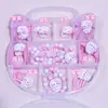Accesorios para el Cabello de Niños Set de Collar de Kt Cat Princesa Elsa Color Macaron Pulsera para Bebé Niña Regalo de Día Festivo para Niños