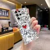 Funda transparente suave de graffiti callejero americano con estampado completo para Samsung Galaxy S23 Ultra, personalizable