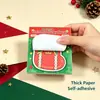 Anotações Adesivas de Natal Cartões de Recado para Escritório Boneco de Neve Fofo Sino Anotações Adesivas Anotações Adesivas de Prêmio para Estudantes