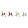 Accesorios para Uñas Año del Caballo 2026 Caballo Pequeño 3D Pedrería Decoraciones para Uñas Estilo Año Nuevo Rojo Dorado Plateado Decoraciones de Pedrería para Uñas Venta al por Mayor