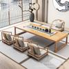 Restaurante Japonés Mesa de Té Zen Mesa de Té y Silla de Madera Maciza Estilo Japonés Sala de Estar Hogar Ventana Mirador Tatami Recepción Mesa de Té Baja