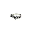 Anillos de Pareja de Roble y Kapok de Diseño Original de Nicho, un Par de Plata de Ley 925, Apertura Ajustable, Retro