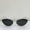 Óculos de Sol Gatinho de Metal com Senso de Tecnologia Retro Futurista para Mulheres, Óculos de Sol Côncavos Anti-UV para Homens, Textura Fashion