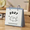 Calendario Felino Curativo 2027 Modelo Nuevo Calendario Adorno de Escritorio para Estudiantes Cuaderno Planificador Mensual Calendario Anual
