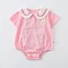 Verão Doce-colorido Recém-nascidos Wrap Peido Roupas Estilo Estrangeiro Tesouro Feminino Bonito Doce Lua Cheia Cem Dias Roupas de Bebê Macacão