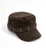 Chapéu de Cavaleiro à Prova de Vento com Rebite Estilo Francês para o Dia a Dia Atacado Transfronteiriço Chapéu Elegante com Aba Curva Fábrica de Origem Chapéu com Logo Bordado