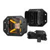 DXZ [Precio Sin Impuestos] Luz de Trabajo LED Cuadrada Guerrero Negro de 3 pulgadas Luz Auxiliar de Modificación Off-Road Doble Color Blanco/Amarillo