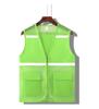 Colete de voluntário respirável, roupas de trabalho, colete de voluntário, colete refletivo, malha fluorescente, logotipo impresso