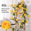 Montaña de Nieve Simulada Flor de Rosa Enredadera Flores Falsas Cubierta Decorativa para Envolver Tubo de Aire Acondicionado Flores de Enredadera para Arco de Boda Paisajismo