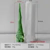 Jiahuimei Vela Perfumada de Papai Noel Molde de Silicone DIY Decoração de Velas de Bastão Longo de Natal Enfeites
