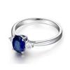 Anillo de Diamante de Simulación Retro Europeo y Americano para Mujer Temperamento Celebridad de Internet Personalizado Anillo de Cristal Azul Anillo de Moissanita Azul para Mujer para Cabello Generativo