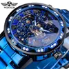 Nuevo Reloj Winner para Hombre Moda Casual Clásico Popular Corte Hueco Pedrería Mecánico Manual