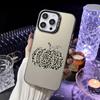 Funda Láser de Manzana de Halloween 15Pro Leopardo Calabaza iPhone16 Acrílico Degradado 14 Funda para Teléfono