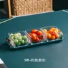Nuevo Juego de Cesta y Plato de Fruta de Vidrio de Lujo para Reuniones de Año Nuevo, Compartimento de Fruta para Sala de Estar, Juego de Cajas de Almacenamiento para Snacks y Dulces