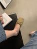 Zapatillas de media punta cerradas para mujer 2023 nuevo estilo primavera Chanel zapatos Muller de hada suave Sandalias planas casuales para mujer