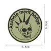 Conjunto de Patches de Tecido Bordados Estilo Caveira Guerreira, Patches Decorativos DIY para Roupas, Sapatos, Chapéus, Bolsas, Etc. Patches de Emblema