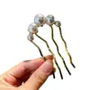 Herramienta para Peinar Moños de Persona Perezosa Peine de Cuatro Púas Peine para el Cabello Parte Posterior de la Cabeza Pinza para el Cabello Metal Peinado del Cabello Accesorio para el Cabello