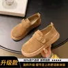 Mules de plataforma Augushiden para mujer, nuevo modelo de primavera 2026, zapatos casuales de cuero slip-on de suela blanda para uso en exteriores