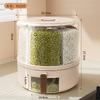Balde de Arroz Doméstico Balde de Grãos Giratório Dividido À Prova de Insetos À Prova de Umidade Caixa de Armazenamento de Arroz Caixa de Armazenamento de Arroz Selada Tanque de Arroz