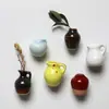 Vaso pequeno cerâmico mini estilo ins ímãs de geladeira personalizado criativo miniatura vaso de ponta de dedo fábrica de Jingdezhen atacado