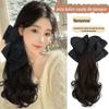 Peruca Xuchang para mulheres, cabelo longo e cacheado, rabo de cavalo alto, cabelo artificial, popular na internet, laço doce, trança baixa, rabo de cavalo falso
