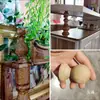 Talla en Madera Madera Maciza Calabaza Pequeña Forma Bola de Madera Patas de Sofá Pasamanos de Escaleras Columnas Gabinete de Vino Patas Cuadradas Accesorios Decorativos