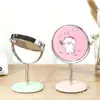 Espejo de escritorio redondo de metal CT espejo de maquillaje portátil giratorio de doble cara espejo de maquillaje Hogar Oficina Espejo de tocador grande espejo