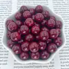 Cuentas Redondas de Cinabrio Crudo Estilo Chino Hecho a Mano Cuentas Sueltas de Cinabrio al por Mayor Cuentas para Cuerda de Joyería DIY Cuentas para Juego Cultural Cuentas para Pulsera