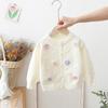 Nuevo Estilo Cárdigan Suéter para Niñas para Primavera y Otoño, Abrigo Exterior de Lana Tejida para Bebés y Niños Pequeños, Abrigo de Encaje Floral para Bebé