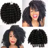 Pelucas de mujer transfronterizas, rizos en espiral trenzados, trenzas africanas de resorte pequeño, cabello corto rizado con rizos de varilla