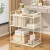 Estante móvel, cesto de armazenamento sob a mesa, solução de armazenamento doméstico para mesas, carrinho com rodas, organizador de estante