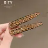 Elegante y estiloso clip de una palabra con pedrería color champán, nuevo estilo de celebridad de internet para mechones de fleco, clip de pico de pato exquisito