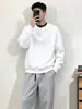 Sudadera con Capucha de Algodón Pesado para Adolescentes Hombres Primavera y Otoño Holgada de Alta Calidad Estilo Boxy Top Casual