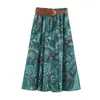 Conjunto de Traje con Estampado Paisley Bohemio para Mujer Top con Escote Halter y Caída Falda de Dobladillo Ancho Transfronterizo 7035132