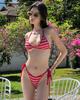 AliExpress Transfronterizo Europeo y Americano Sexy Diosa Bikini Rayado de Tres Puntos Bikini Spice Girls Traje de Baño Traje de Baño de Mujer