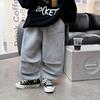 Tongku 2025 Estilo Invierno Infantil Ropa Infantil Huzhou Zhili Pantalones Casuales para Bebé con Estampado de Letras Pantalones de Chándal Gruesos para Niños Modernos