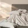 Juego de lujo de cuatro piezas de algodón de fibra larga de doble hilo 100S, sábana y funda de edredón de algodón puro, juego de ropa de cama de alta gama