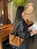 Bolso Retro de Cuero Genuino Transfronterizo para Mujer, Bolso Tote de Gamuza Escarchada de Capa Superior de Piel de Vaca para el Trabajo, Bolso Nuevo para Mujer, de Mano y Cruzado
