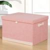 Caja de Almacenamiento de Ropa Caja Organizadora para Bebés de Tela Hogar Tamaño Grande Caja para Ropa de Algodón y Lino Importada Plegable