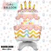 Nuevo globo de aluminio para tarta de cumpleaños de pie, decoración de dibujos animados para fiesta de cumpleaños infantil, accesorios para fotos