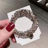 Pulseira de estilo coreano Anel de cabelo de pérola de dupla finalidade Simples Bonito Cristal Cabelo Tie Elástico Elegante Enfeites de Cabelo Bola Headwear